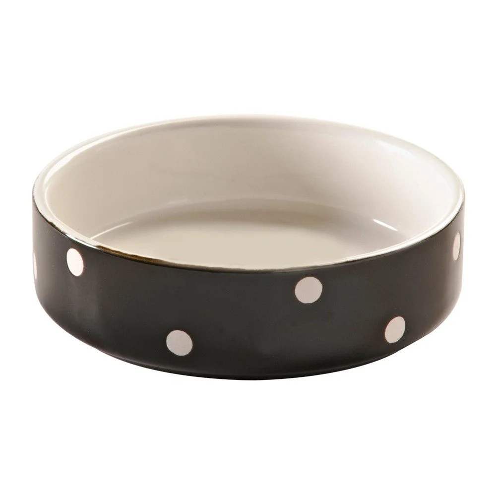 Černá zvířecí miska s puntíky Mason Cash Pet Cane, ø 13 cm v:1284150