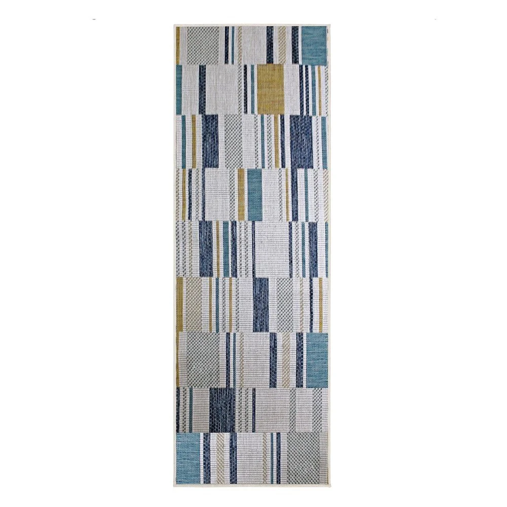 Žluto-modrý vnitřní a venkovní koberec 80x230 cm Rosco Geo – Flair Rugs v:1754310