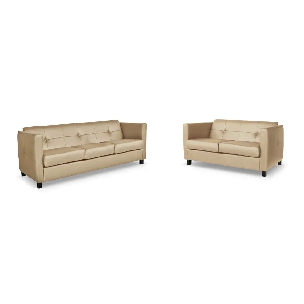 Sada dvou krémových pohovek pro dva a pro tři Rodier Satin v:712068
