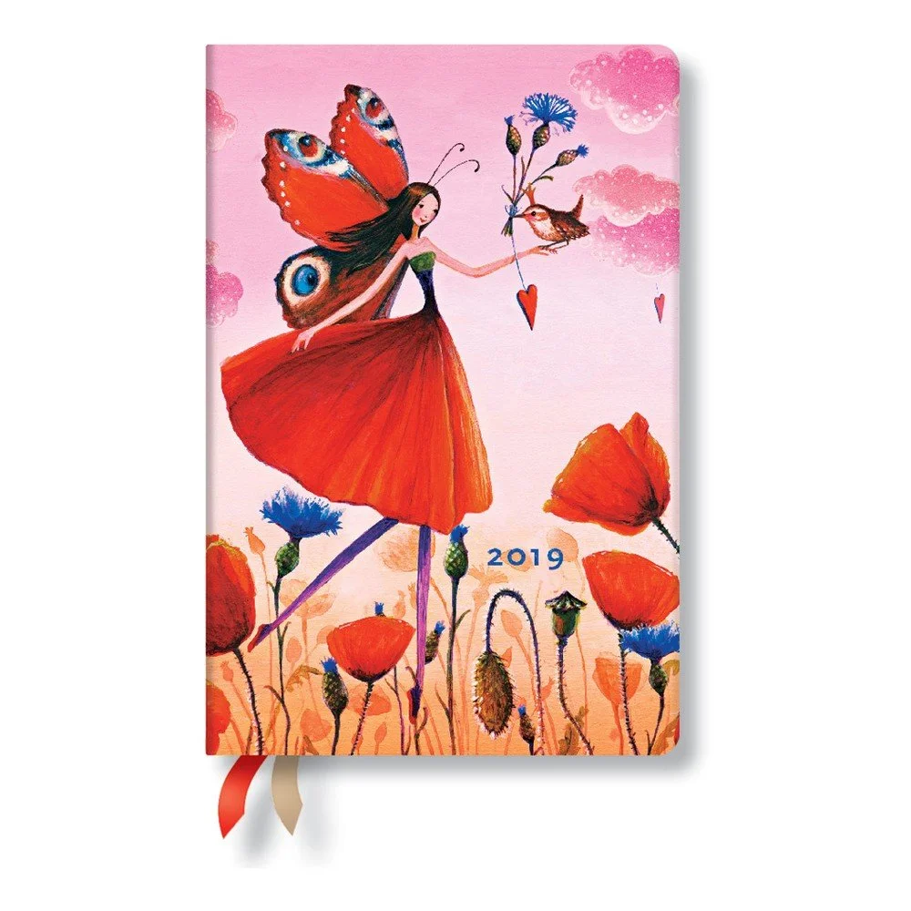 Diář na rok 2019 Paperblanks Poppy Field Verso, 9,5 x 14 cm v:1136022