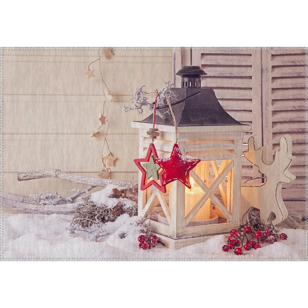 Koberec Vitaus Christmas Period Lantern With Small Red Star, 50 x 80 cm v:1319982