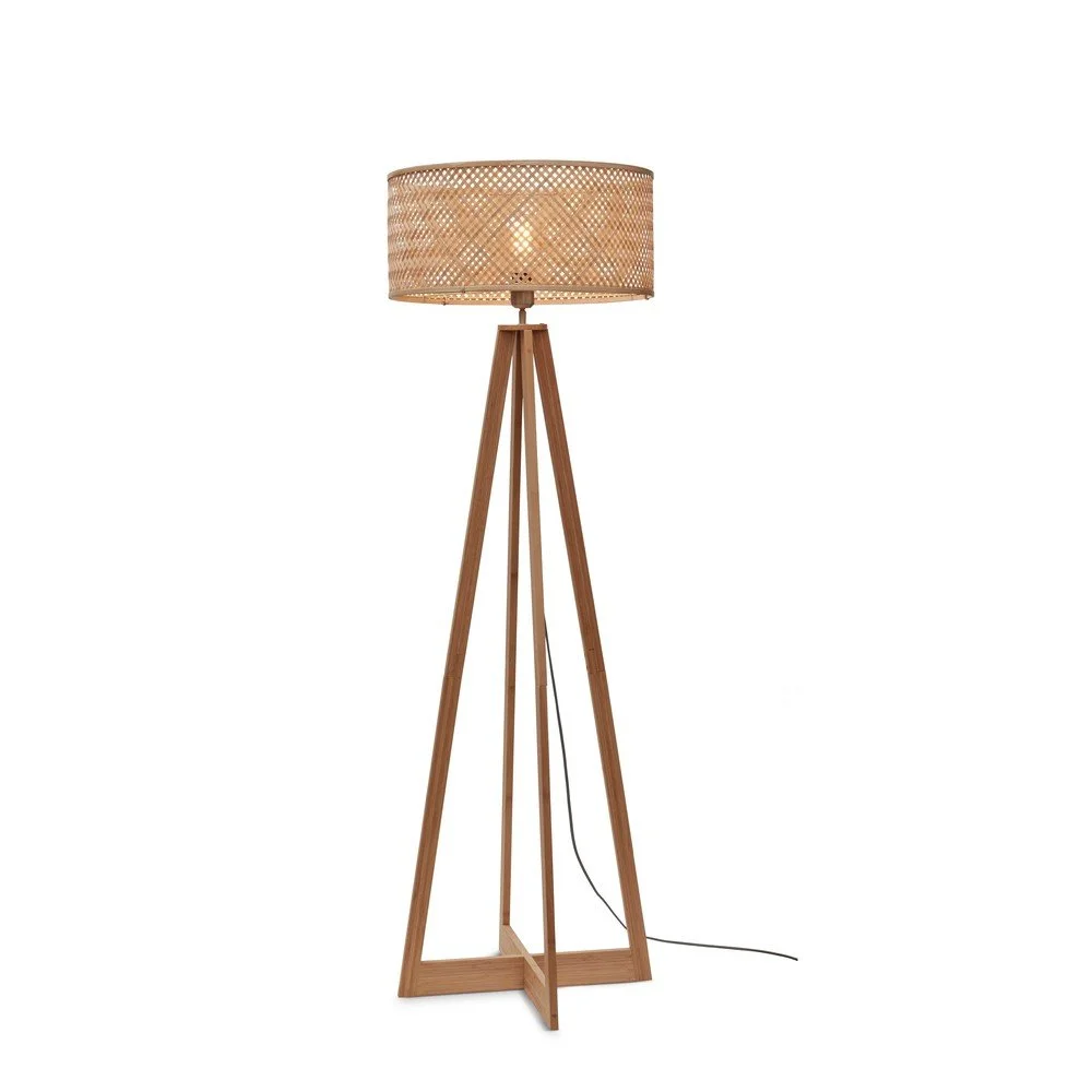 Stojací lampa s bambusovým stínidlem v přírodní barvě Java – Good&Mojo v:1605858