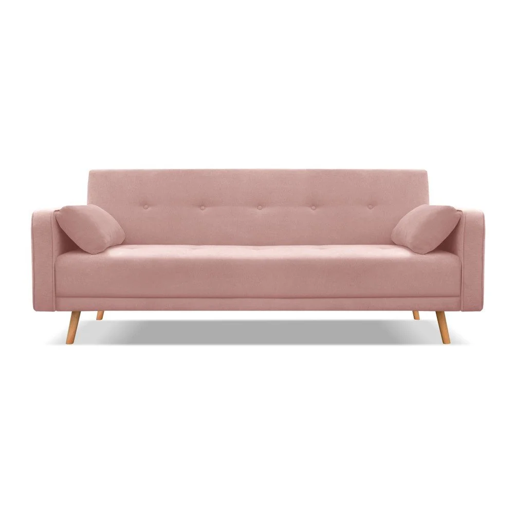 Růžová rozkládací pohovka Cosmopolitan Design Stuttgart, 212 cm v:760232