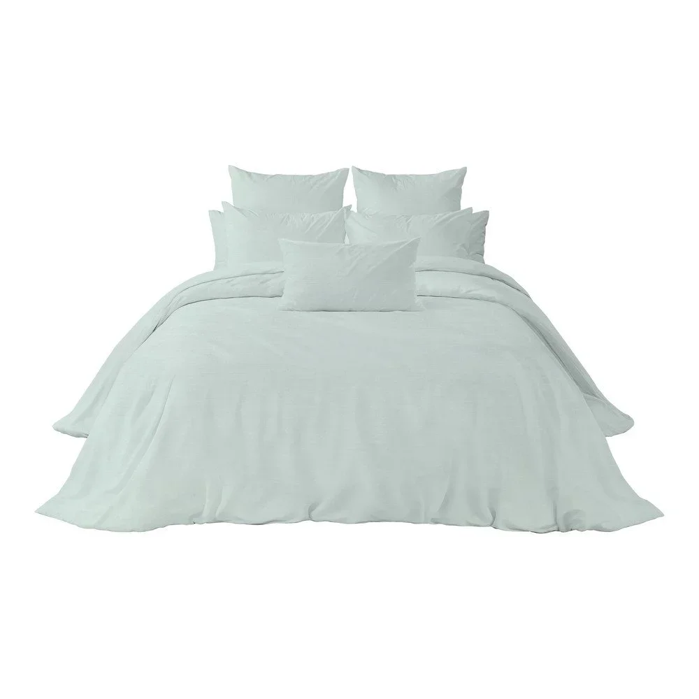 Set bledě modrého bavlněného povlaku na peřinu a 2 polštáře L'Officiel Interiors Les Essentiels, 220 x 240 cm v:1317724