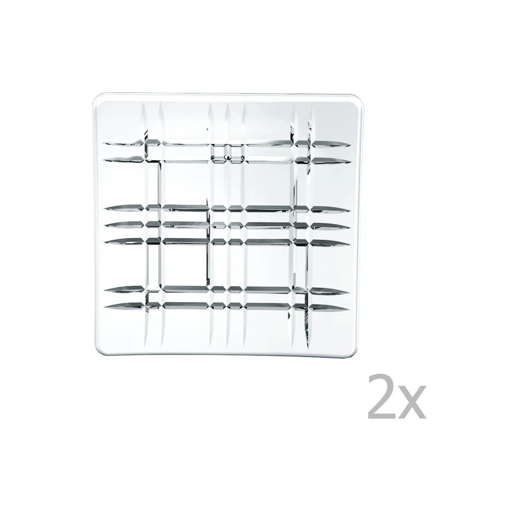 Sada 2 čtvercových talířů z křišťálového skla Nachtmann Square Platter, 14 x 14 cm v:1318414