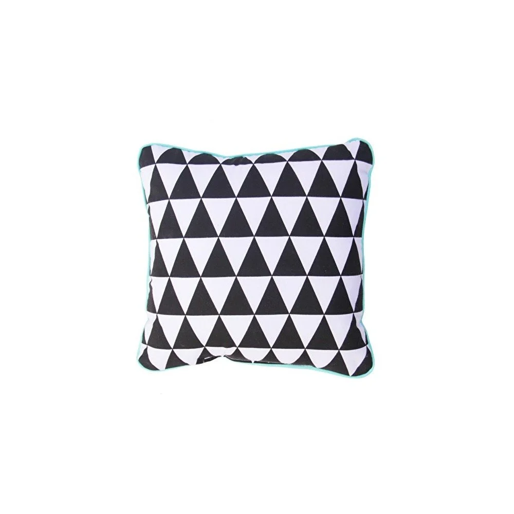 Polštář s mentolově zeleným lemem VIGVAM Design Triangles v:988406