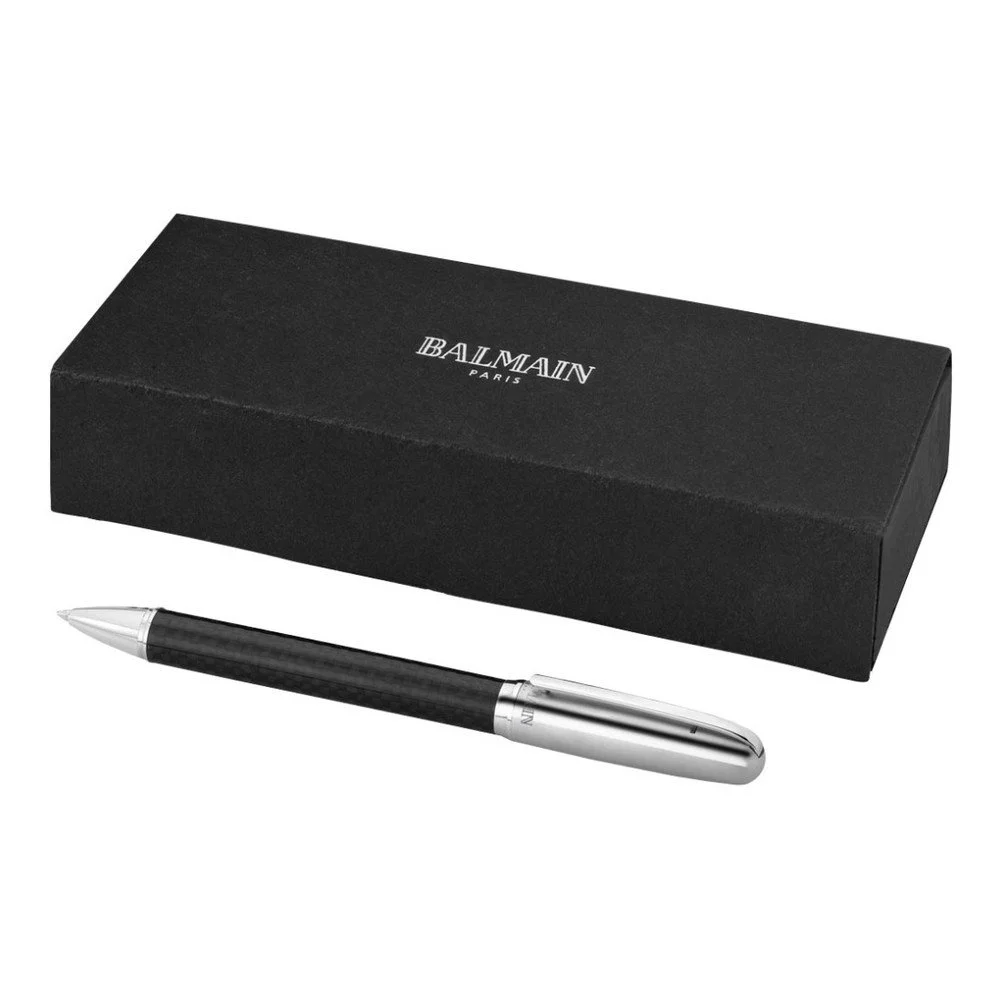 Stříbrno-černé pero s pouzdrem Balmain Ballpoint v:759982