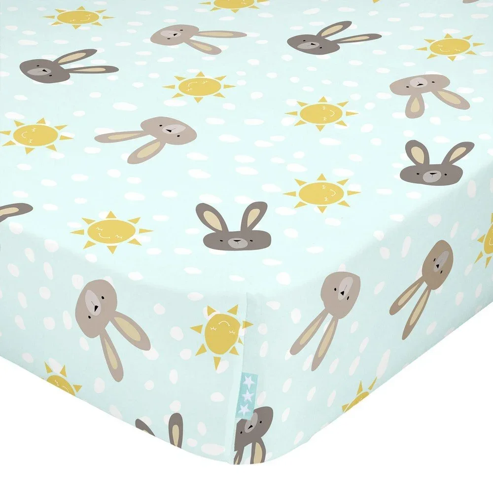 Dětské bavlněné prostěradlo Moshi Moshi Rabbit Family, 70 x 140 cm v:1424735