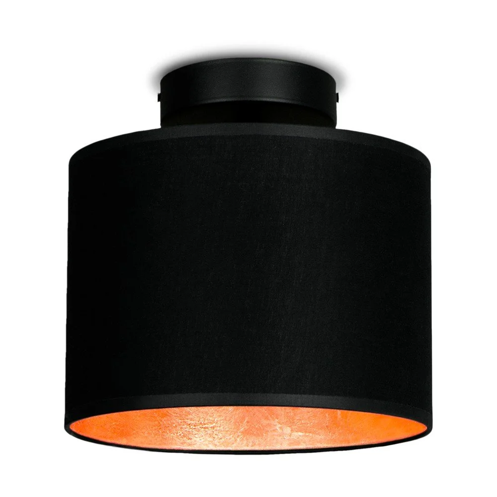 Černé stropní svítidlo s detailem v měděné barvě Sotto Luce Mika XS CP, ⌀ 20 cm v:905308