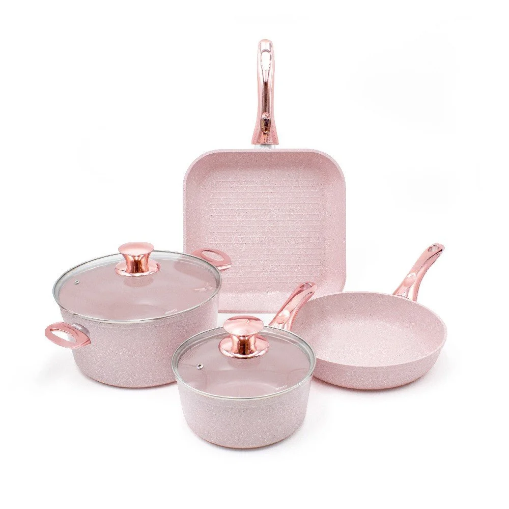 4dílný set nádobí s poklicemi Bisetti Stonerose Rose Fabio v:1047740 4dílný set nádobí s poklicemi Bisetti Stonerose Rose Fabio v:1047740