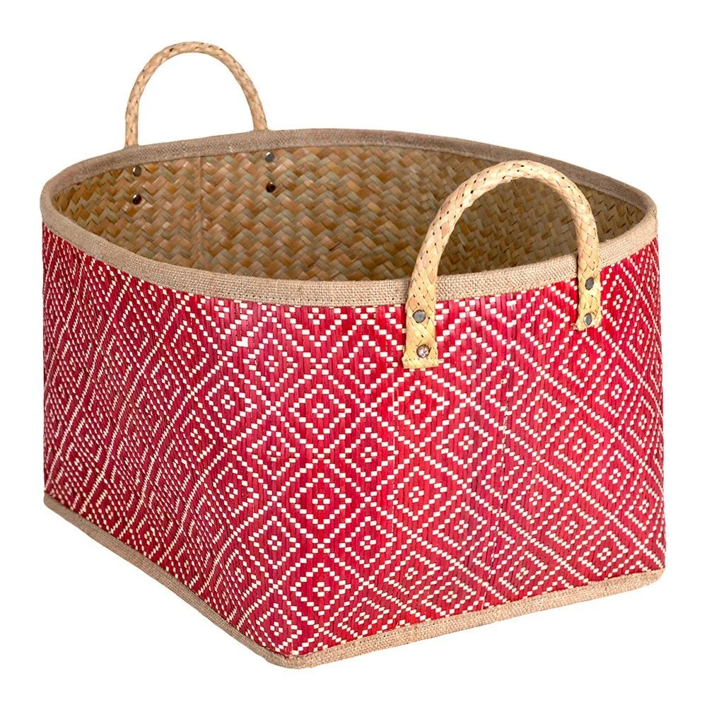 Ručně vyráběný košík z palmových listů a’miou home Chack, výška 21 cm v:929006