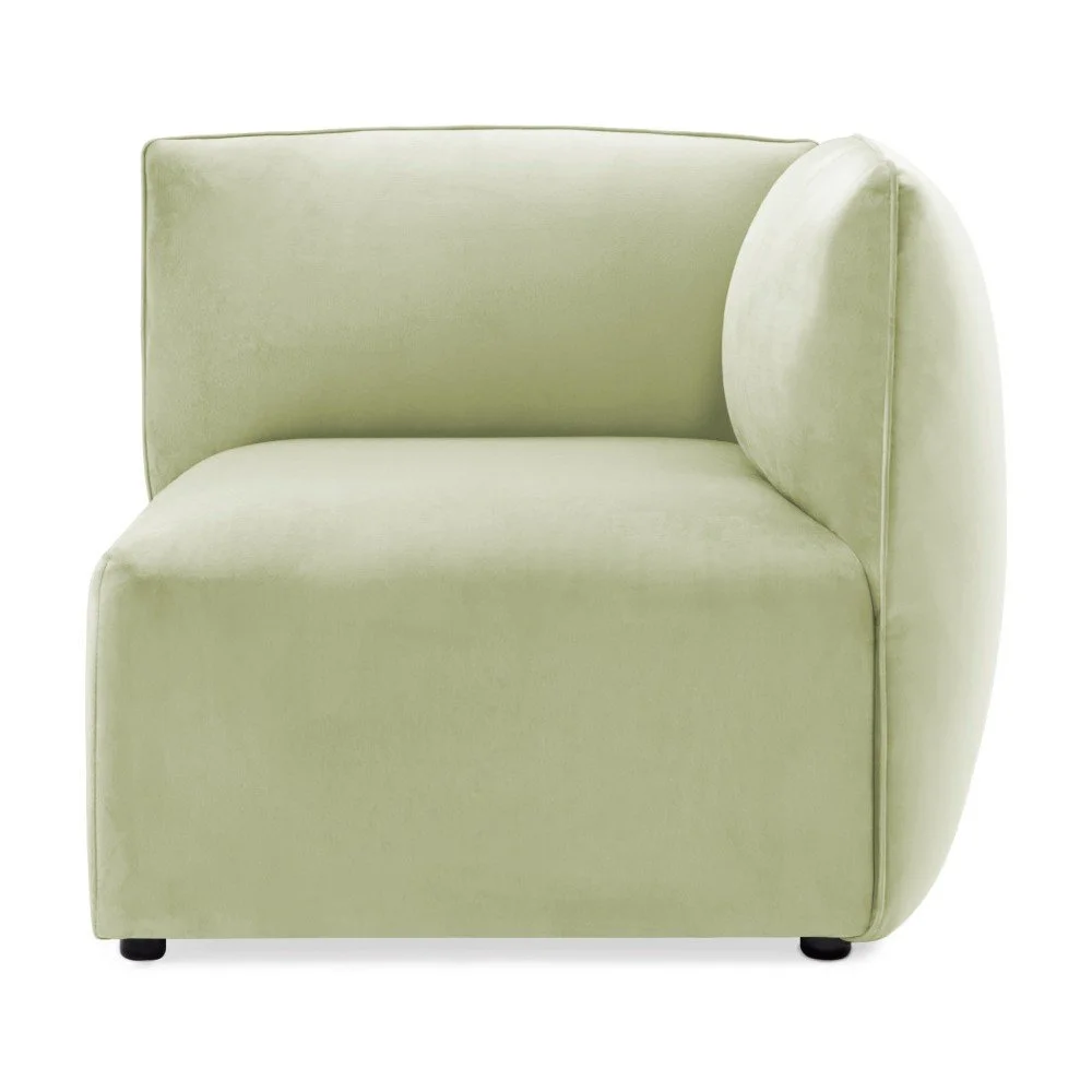 Světle zelený pravý rohový modul pohovky Vivonita Velvet Cube v:953748