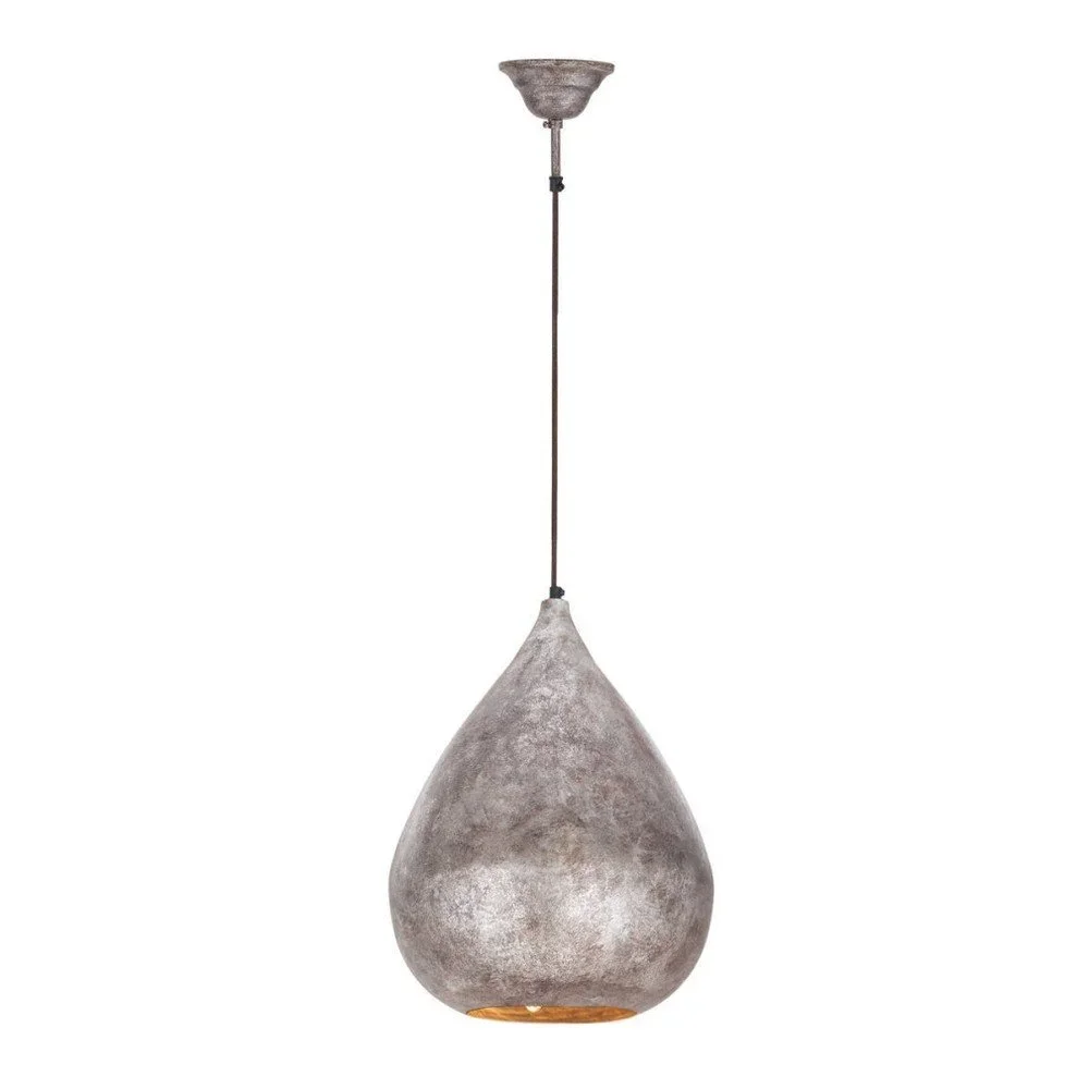 Šedé závěsné svítidlo Vivorum Lofty, ⌀ 33 cm v:801414