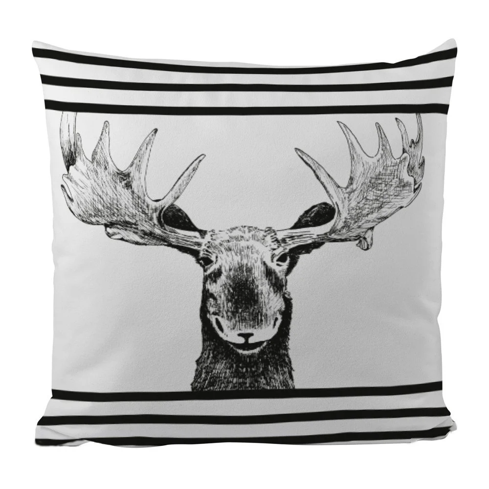 Polštář Black Shake Smiling Moose, 50 x 50 cm v:699198
