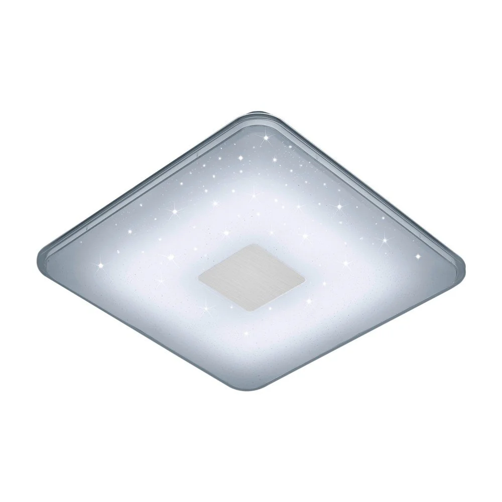 Bílé čtvercové stropní LED svítidlo na dálkové ovládání Trio Ceiling, 42,5 x 42,5 cm v:1280040
