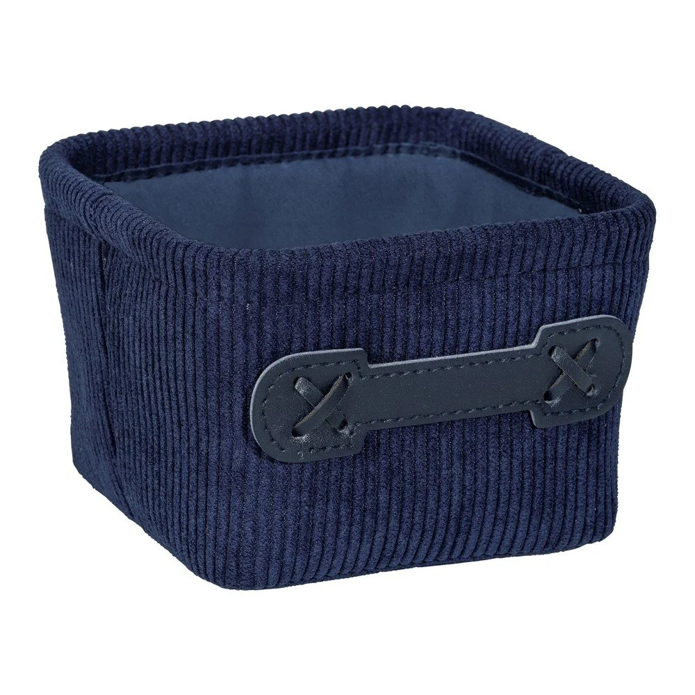 Tmavě modrý úložný box Wenko Anela, 14 x 9 cm v:1438421