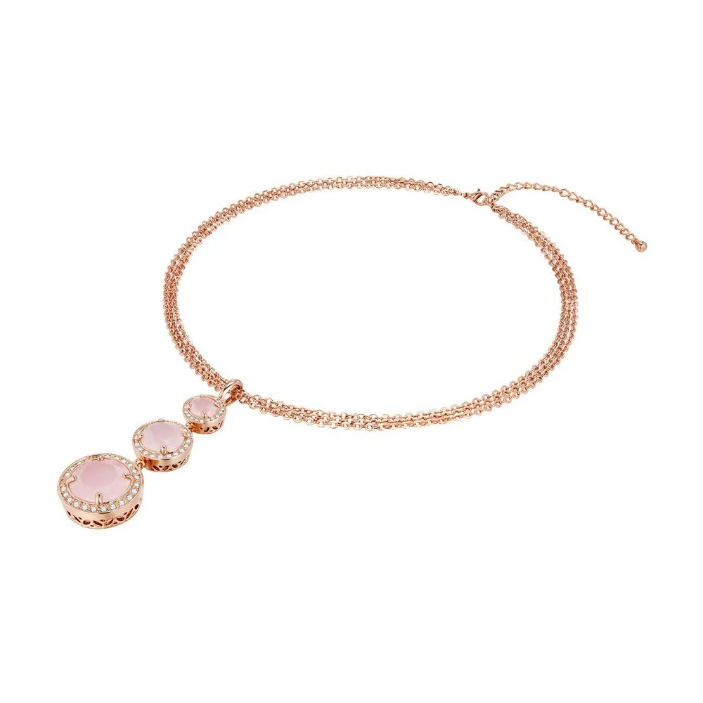Náhrdelník v barvě růžového zlata s krystaly Swarovski Saint Francis Crystals Apricot v:1251518