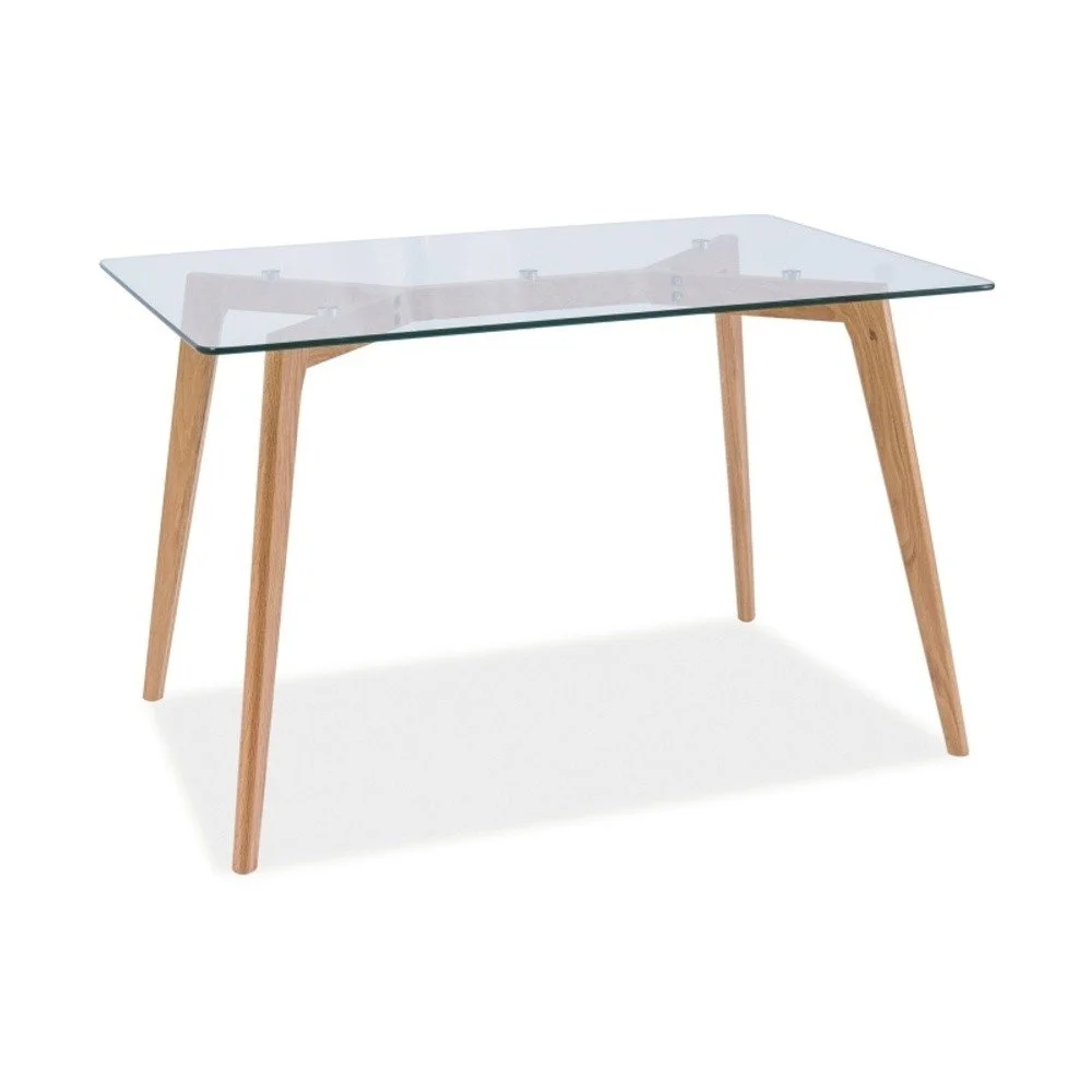 Jídelní stůl s deskou z tvrzeného skla Signal Oslo, délka 120 cm v:1038392