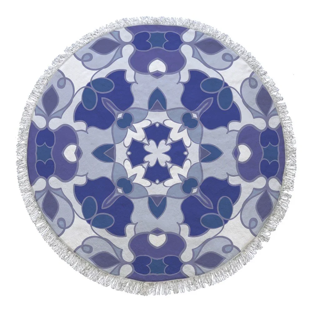 Kruhová osuška Vintage Violets, ⌀ 105 cm v:825376