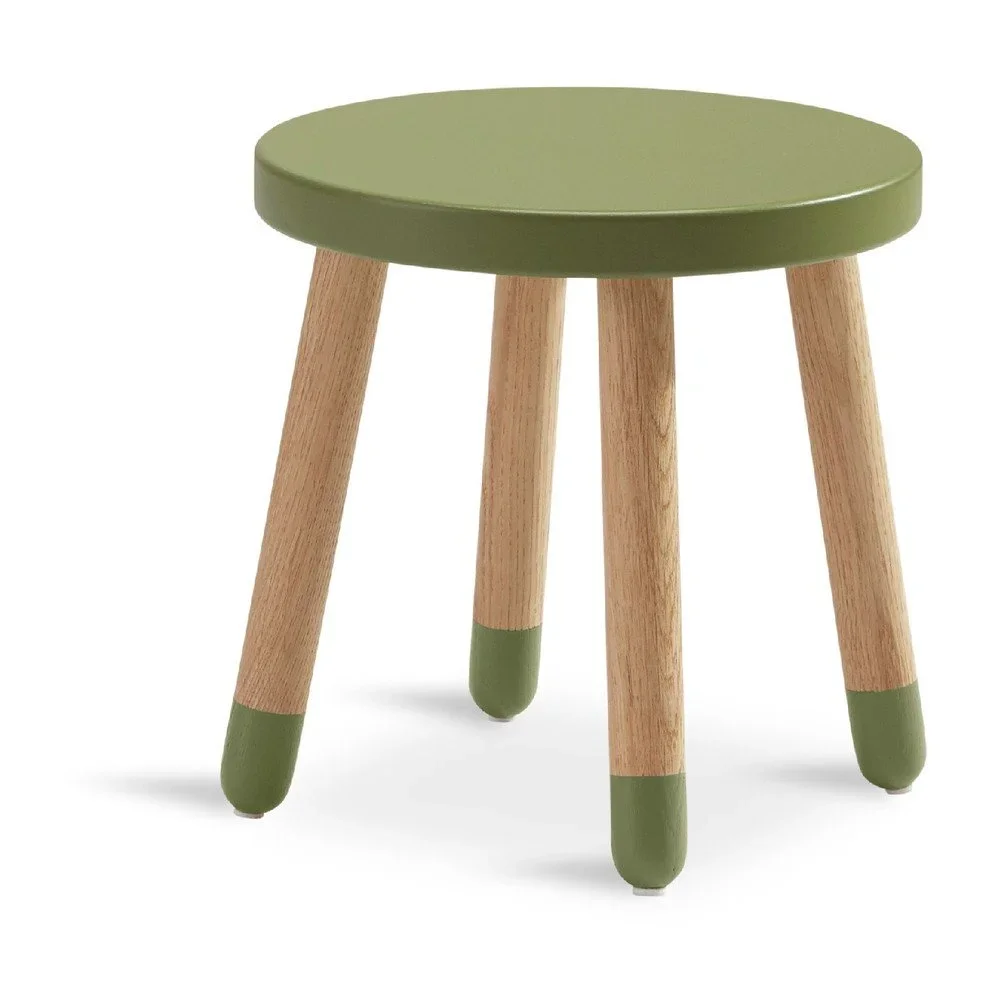 Zelená dětská stolička Flexa Dots, ø 30 cm v:1290748
