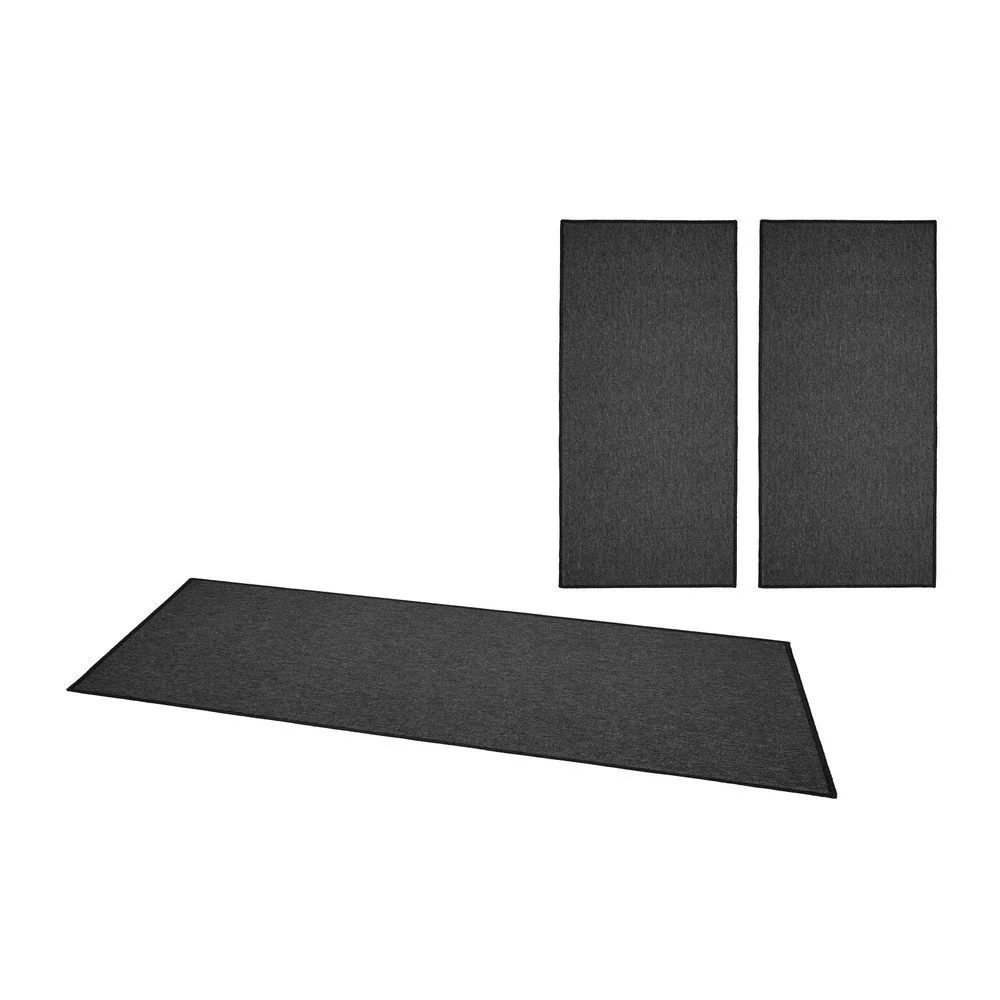 Sada 3 antracitově šedých běhounů BT Carpet Casual v:1073452