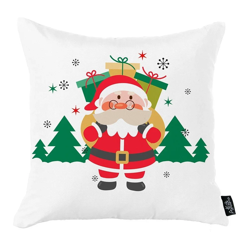 Bílý vánoční povlak na polštář Mike & Co. NEW YORK Honey Christmas Santa Claus Gifts, 45 x 45 cm v:1315858