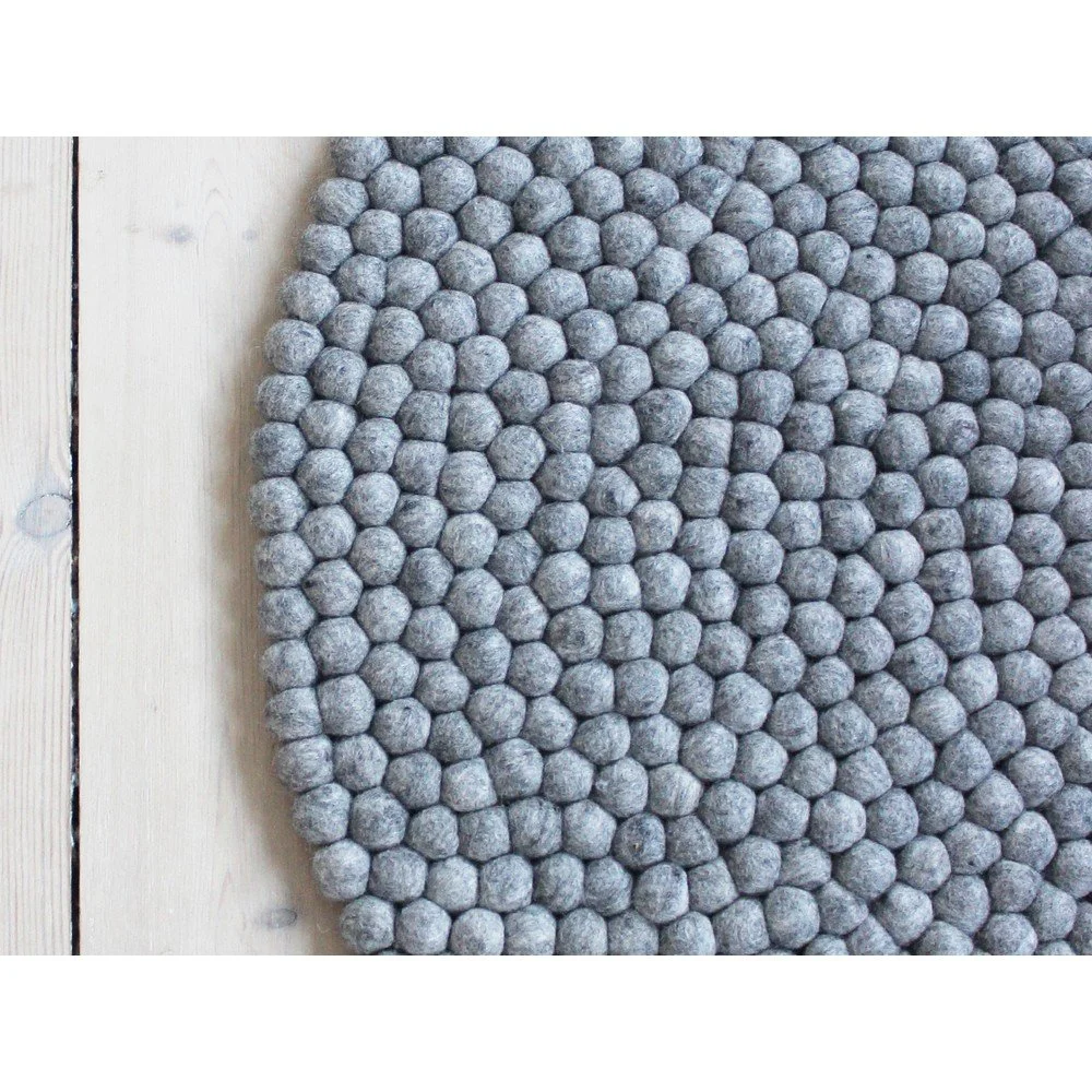 Ocelově šedý kuličkový vlněný koberec Wooldot Ball Rugs, ⌀ 120 cm v:1340851