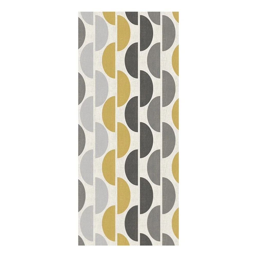 Šedo-žlutý běhoun Floorita Halfmoon, 60 x 140 cm v:1253282