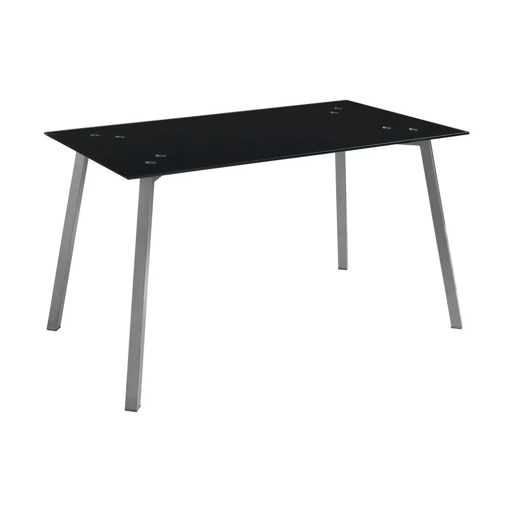 Jídelní stůl s černou skleněnou deskou Pondecor Luis, 80 x 140 cm v:807174