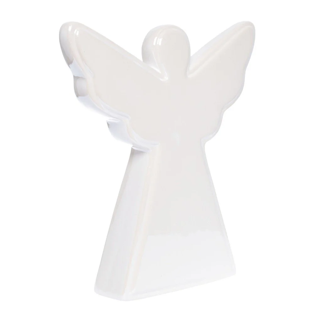Bílá keramická dekorace Ewax Angel, výška 19 cm v:1130232