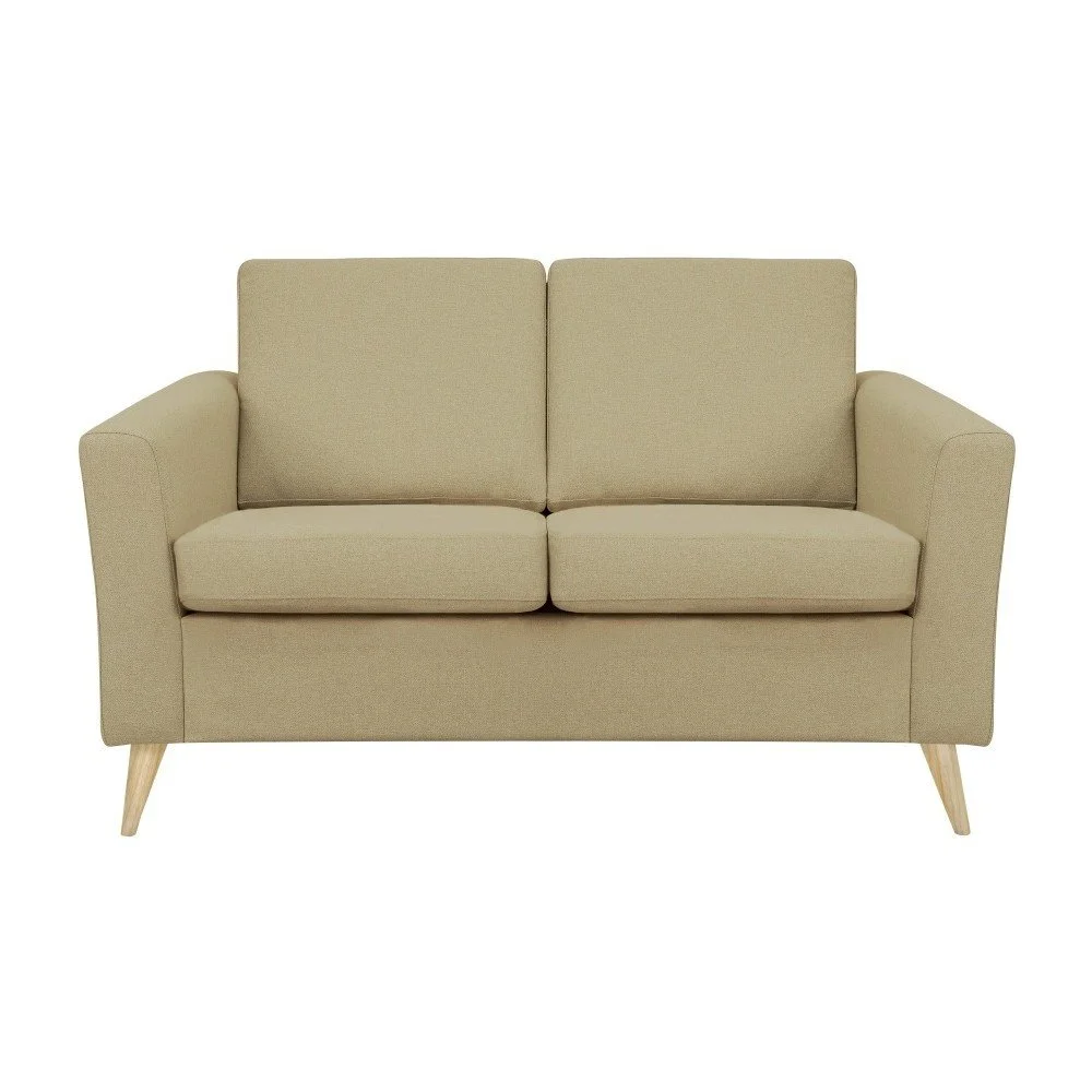 Tmavě béžová dvoumístná pohovka s přírodními nohami Helga Interiors Alex v:869428