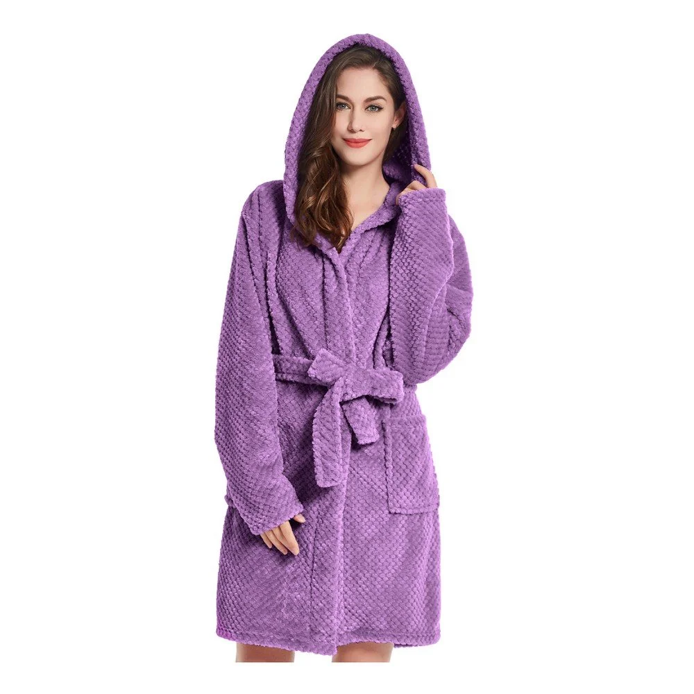 Fialový unisex župan z mikrovlákna DecoKing Sleepyhead, velikost XS v:1189182