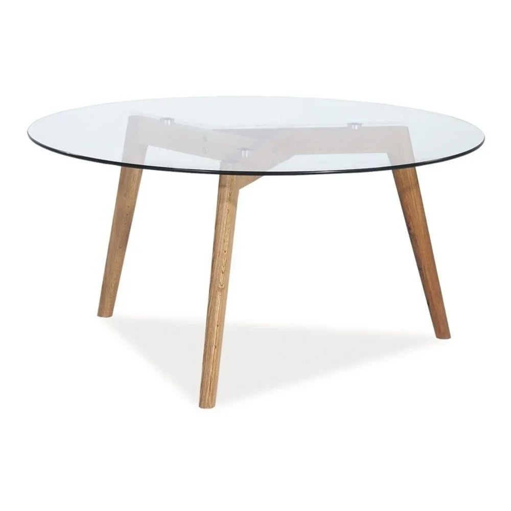 Konferenční stolek s deskou z tvrzeného skla Signal Oslo, ⌀ 80 cm v:1038386