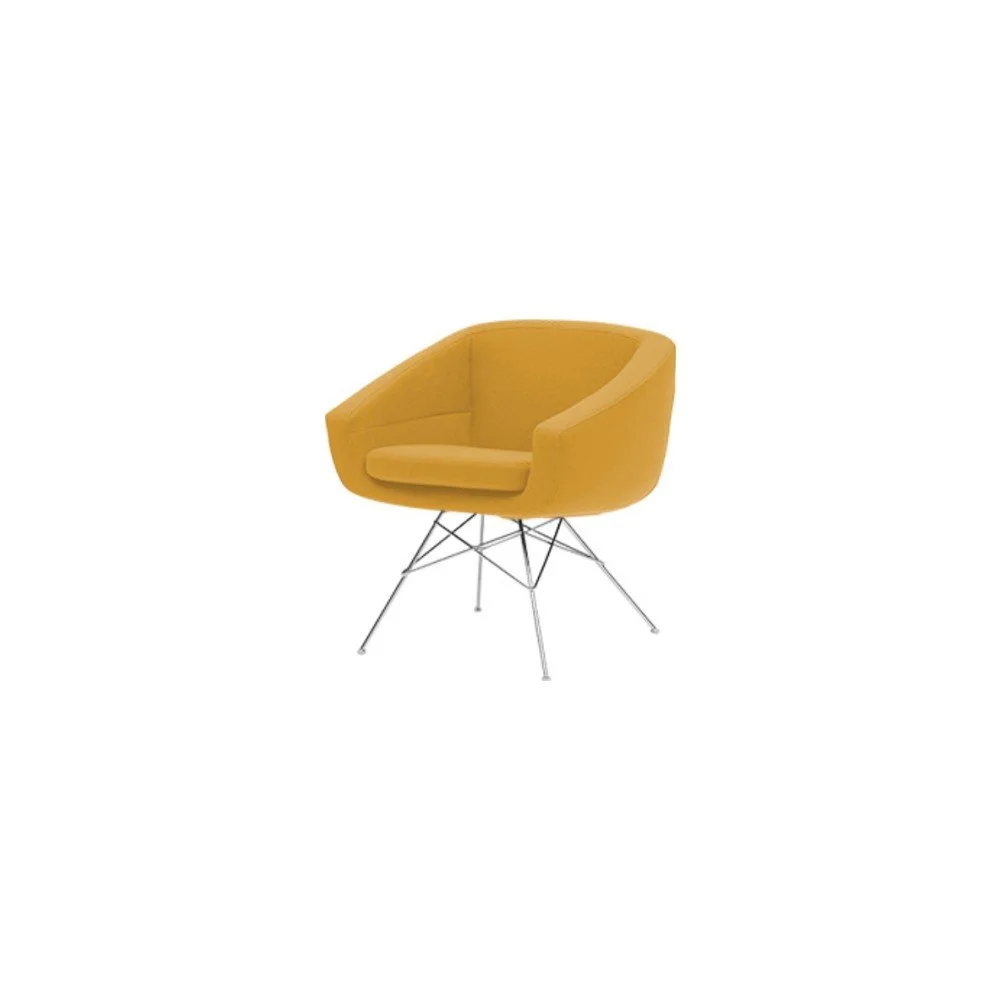 Žluté křeslo Softline Aiko Eco Cotton Yellow v:1194352