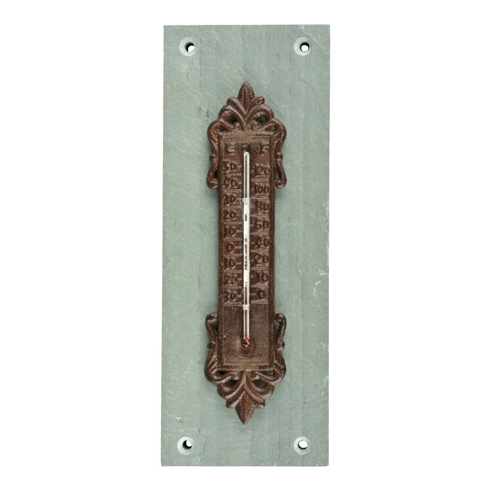 Litinový nástěnný teploměr Esschert Design Temperature v:1317186