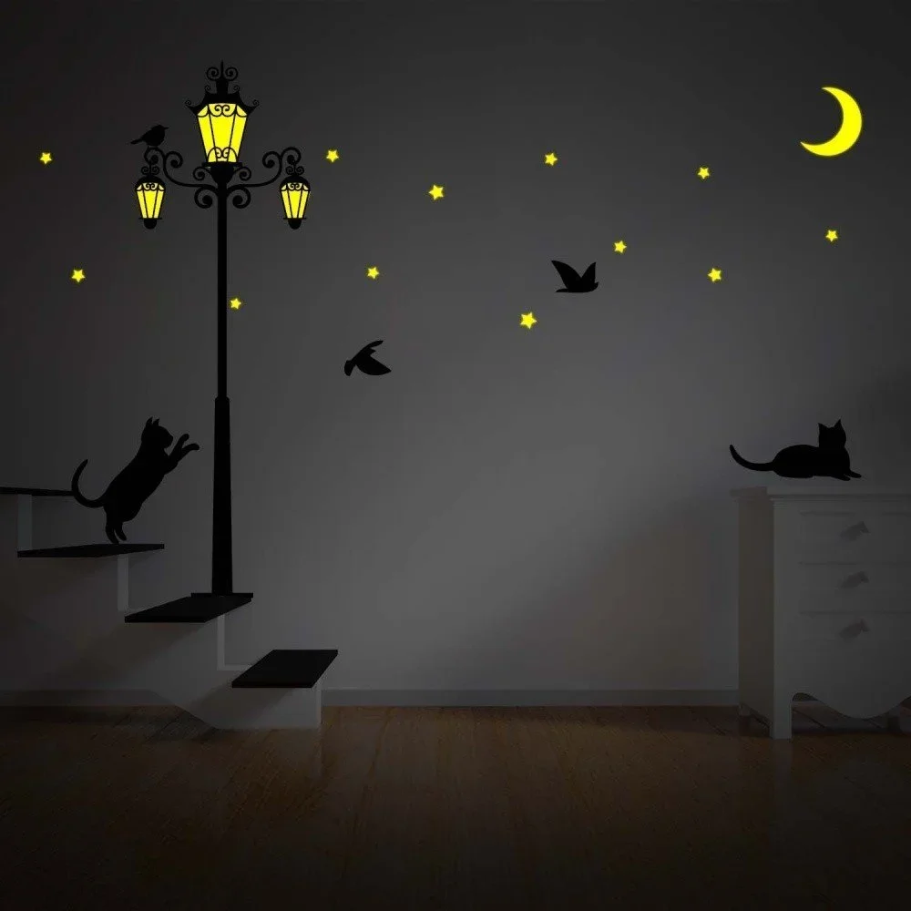 Ve tmě svítící samolepka WALPLUS Glow In The Dark Street Light v:938076