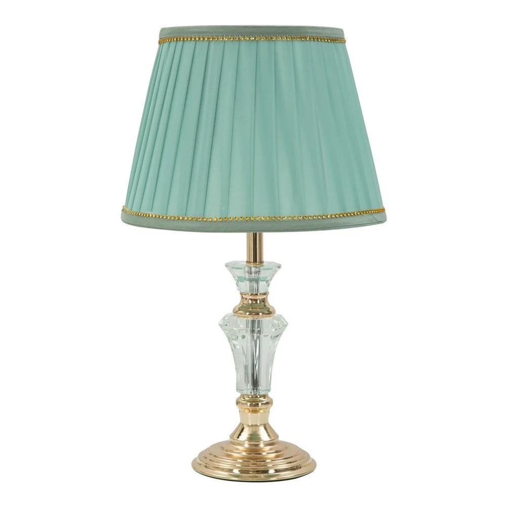 Mátově zelená stolní lampa Mauro s kontrukcí ve zlaté barvě Mauro Ferretti Tily v:1147112