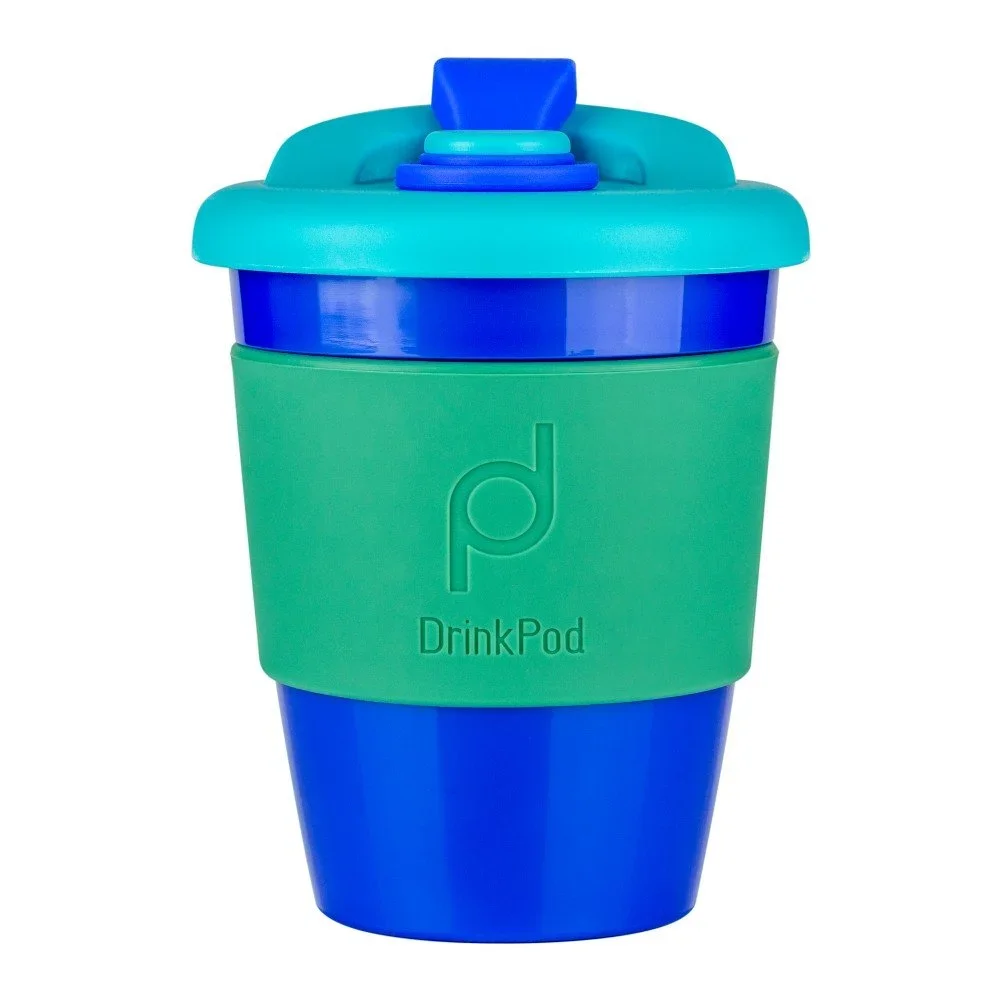 Modro-zelený cestovní hrnek na kávu Drink Pod Kofein, 340 ml v:1307258