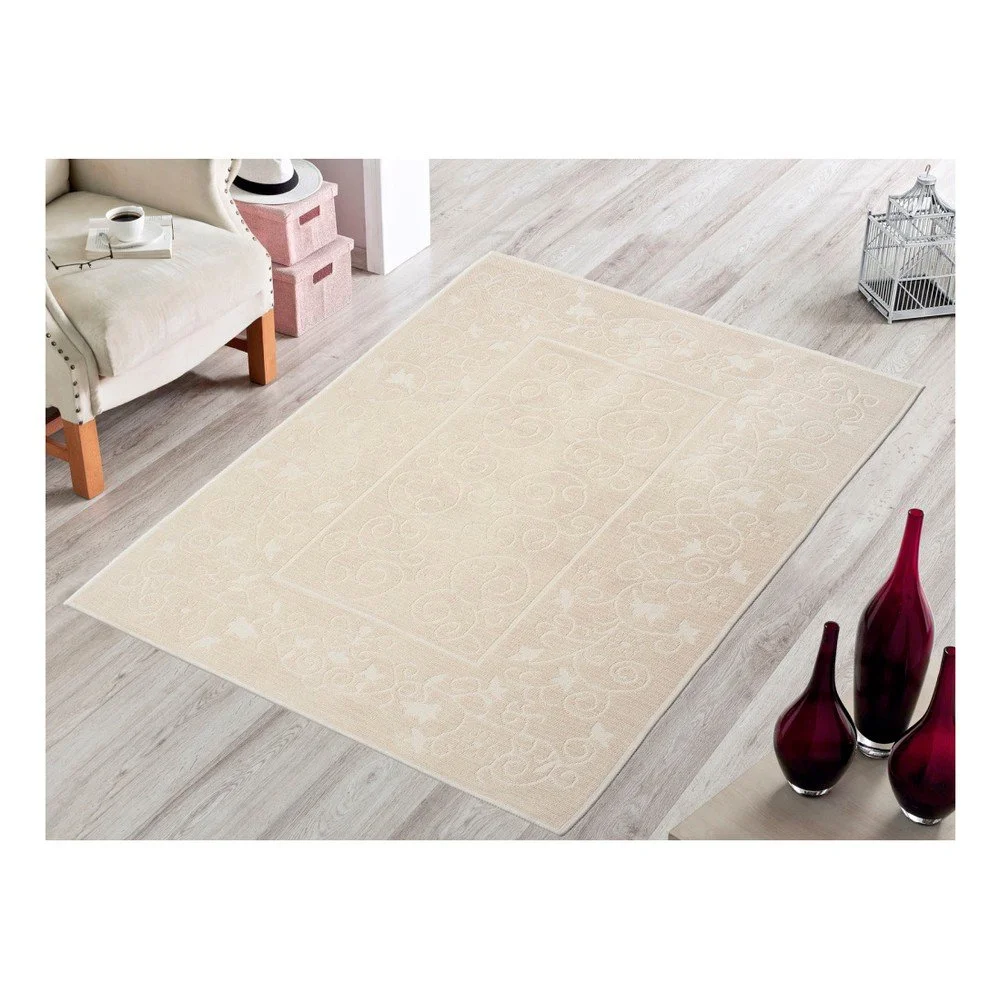 Krémový odolný koberec Vitaus Orkide Krem, 100 x 300 cm v:856166