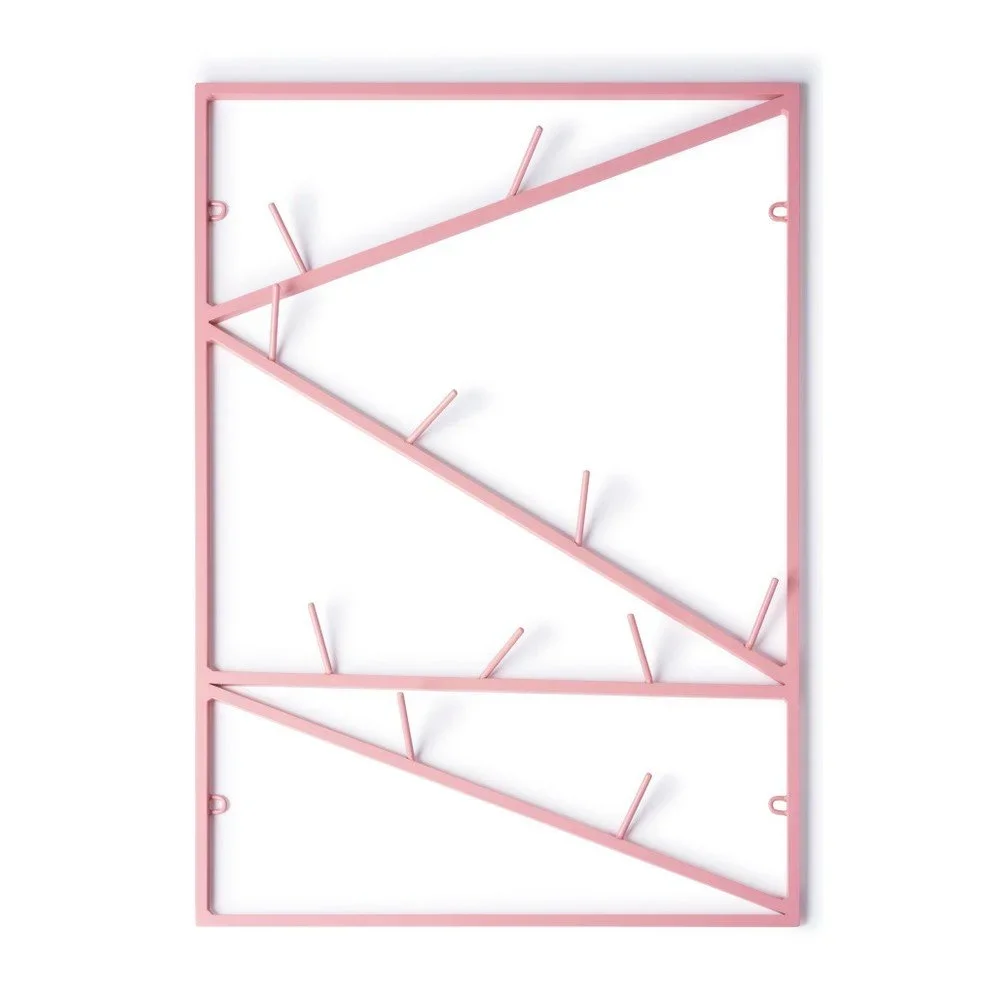 Růžový nástěnný věšák &New Twigs v:695488