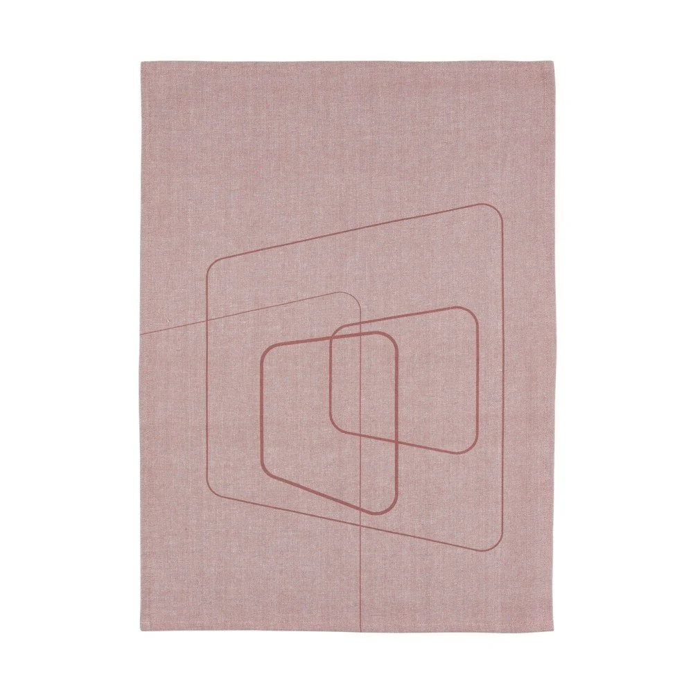 Růžová kuchyňská utěrka ZONE Squares v:761918