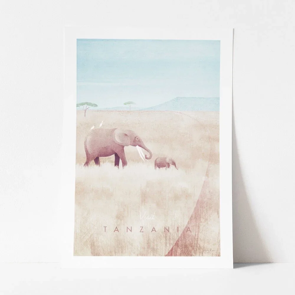Plakát Travelposter Tanzania, 50 x 70 cm v:1404631