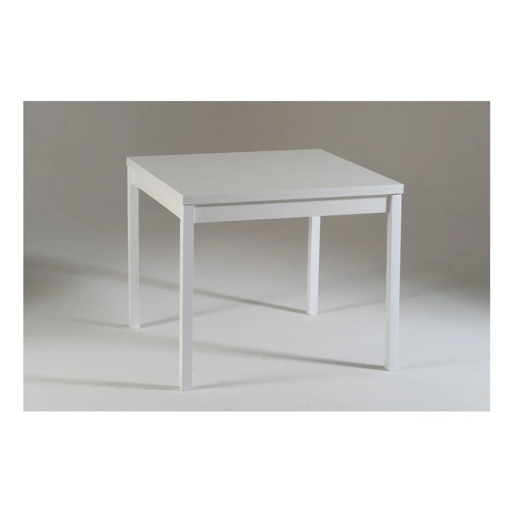 Bílý dřevěný rozkládací jídelní stůl Castagnetti Top, 90 cm v:856804