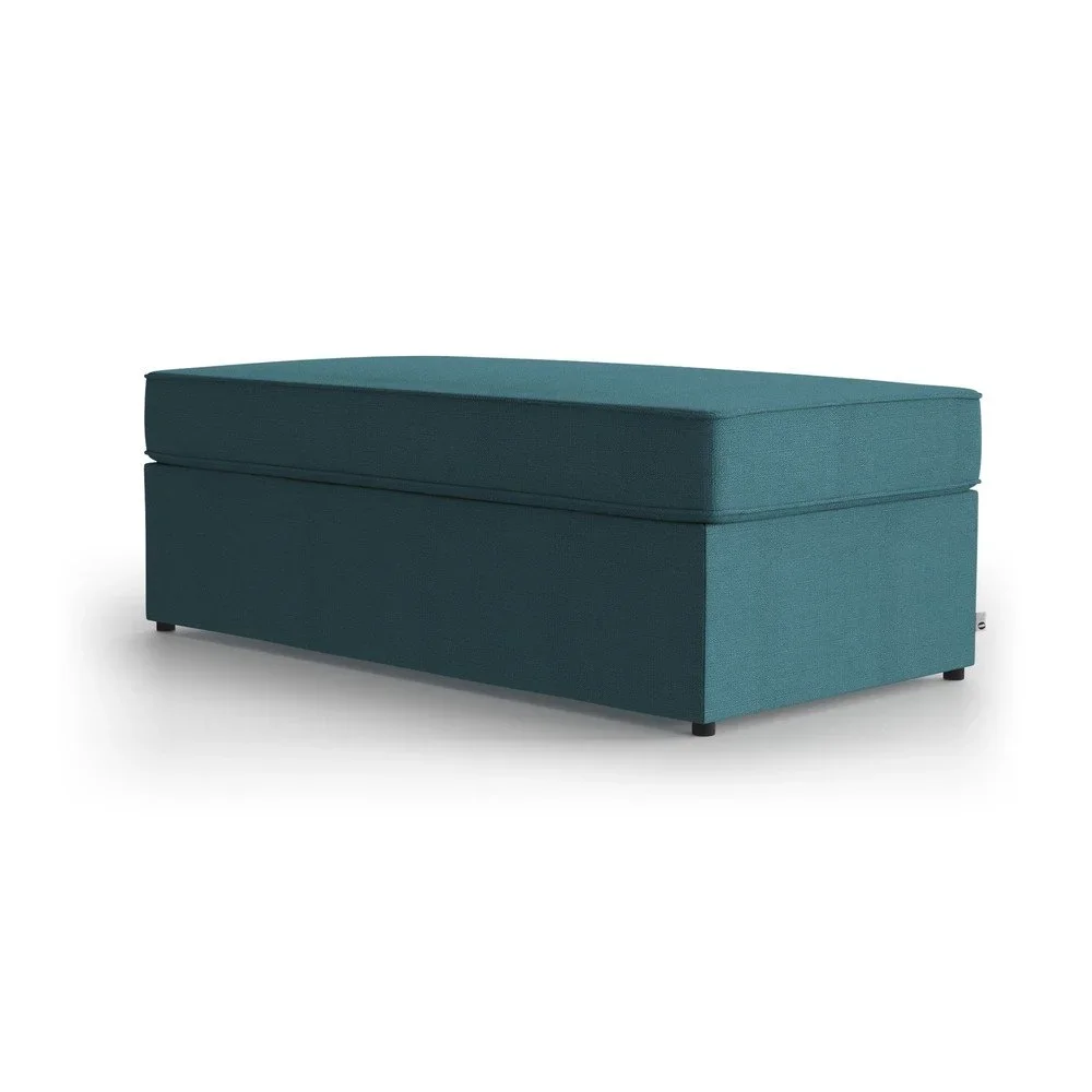 Tyrkysová polstrovaná rozkládací lavice My Pop Design Brady, 130 cm v:1392671