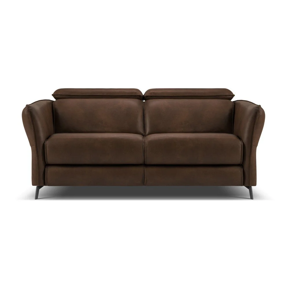 Tmavě hnědá kožená pohovka 103 cm Hubble – Windsor & Co Sofas v:1605114