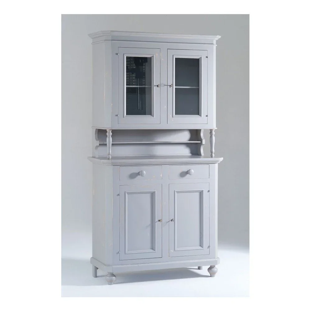Šedý čtyřdveřový dřevěný příborník Castagnetti Corine v:848068