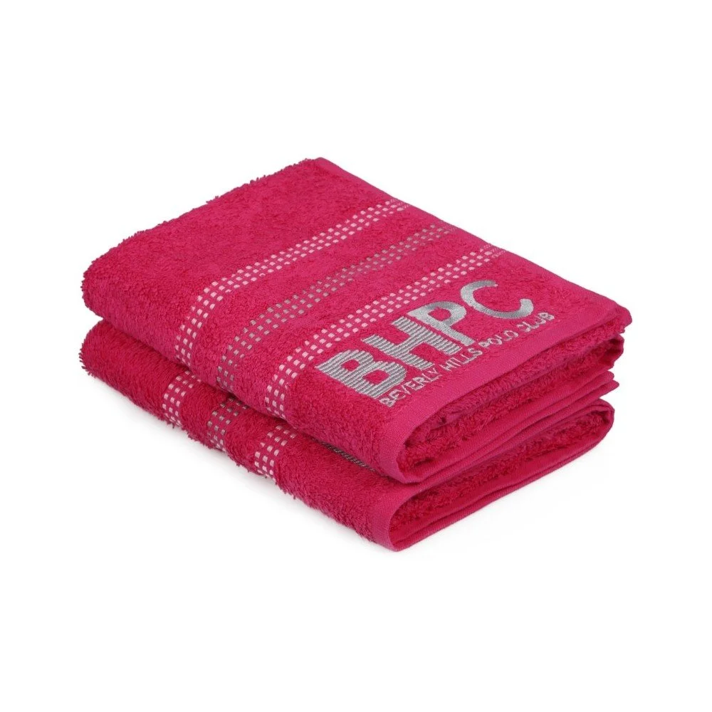 Sada dvou ručníků v barvě fuchsia Beverly Hills Polo Club Stripes, 90 x 50 cm v:1105088