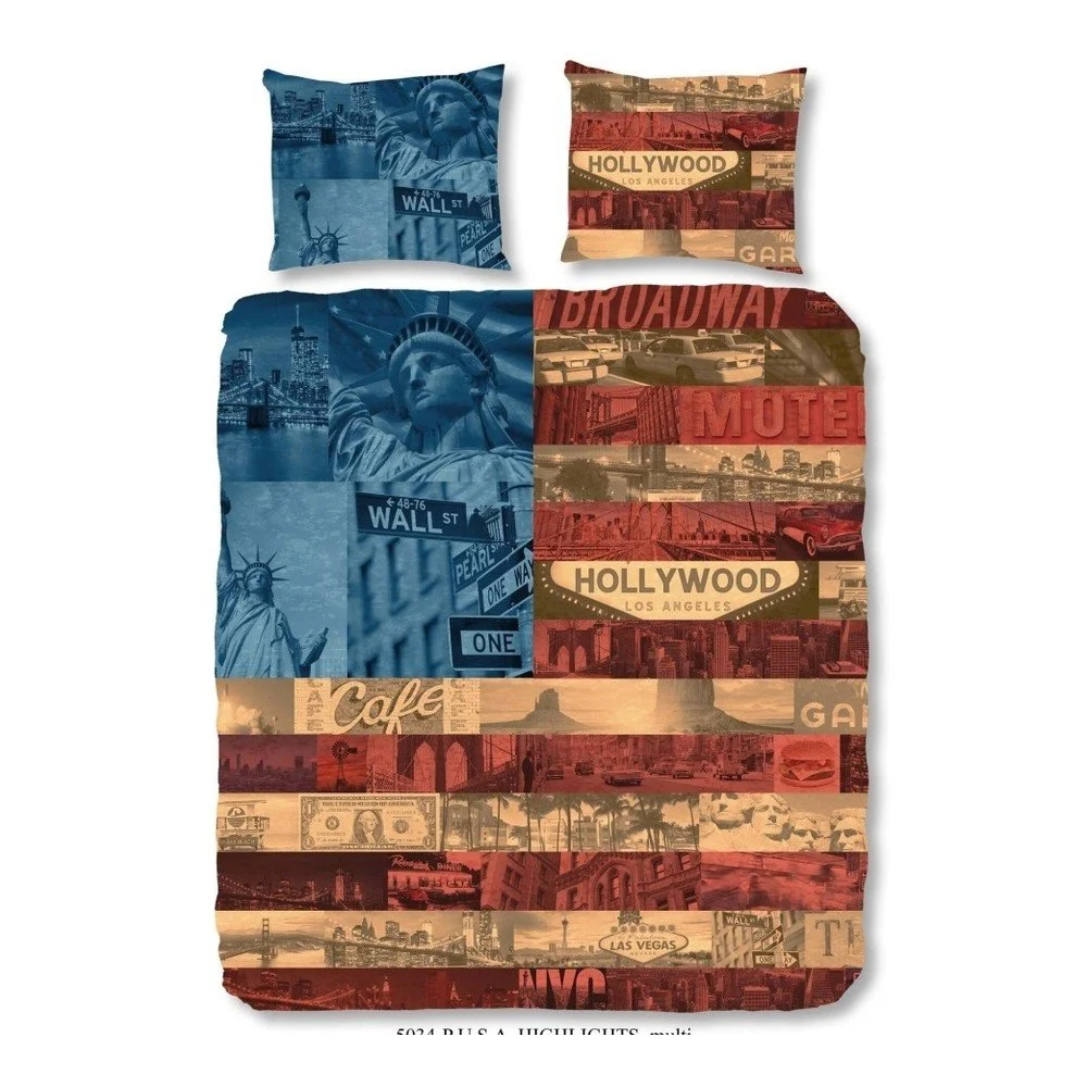 Bavlněné povlečení na dvoulůžko Good Morning USA Highlight, 240 x 200 cm v:908810