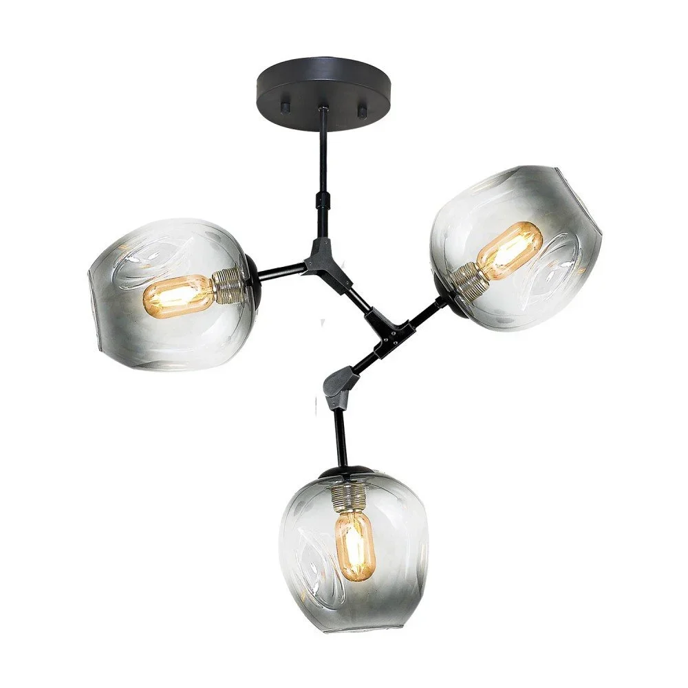 Černé stropní svítidlo Homemania Decor Kolonu v:900120