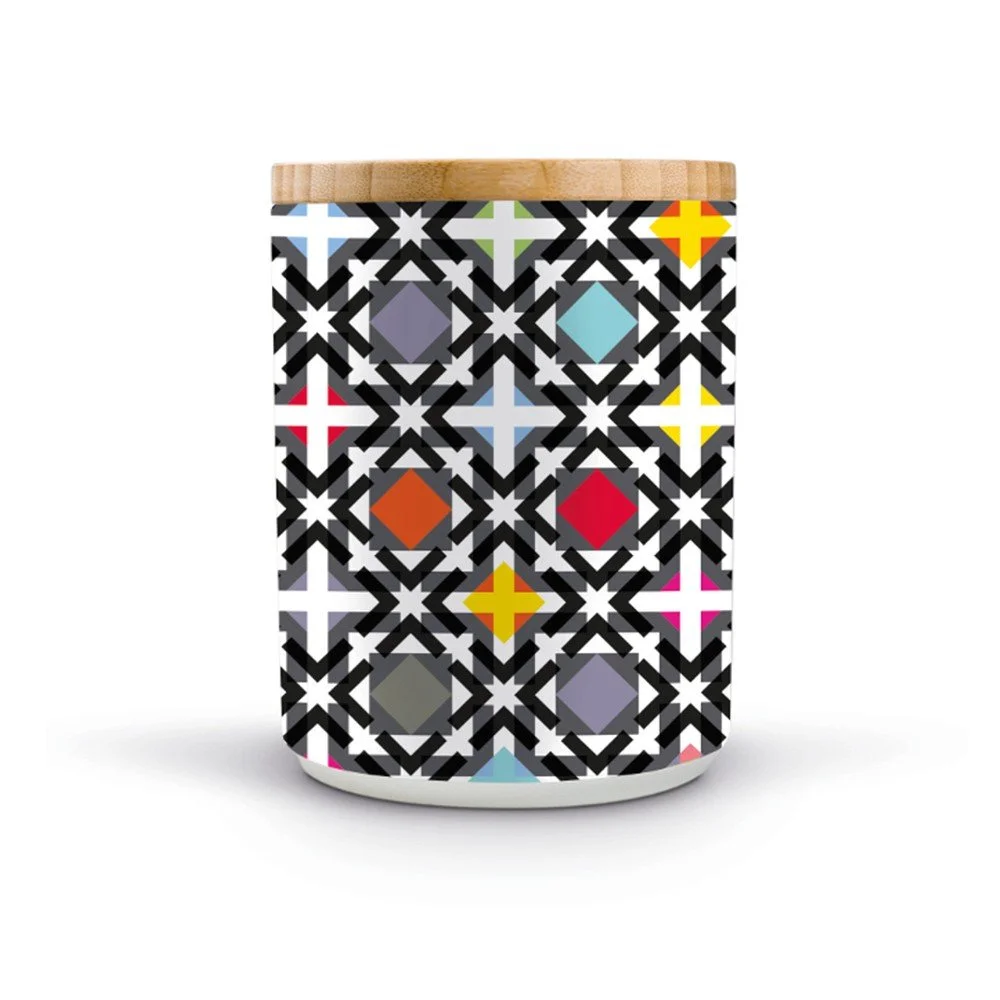 Porcelánová dóza s bambusovým víkem Remember Holy, 1.62 x ⌀ 1.25 dm v:949614